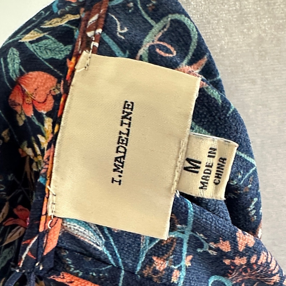 I.madeline Navy Floral Long Sleeve Dress - Picture 5 of 7